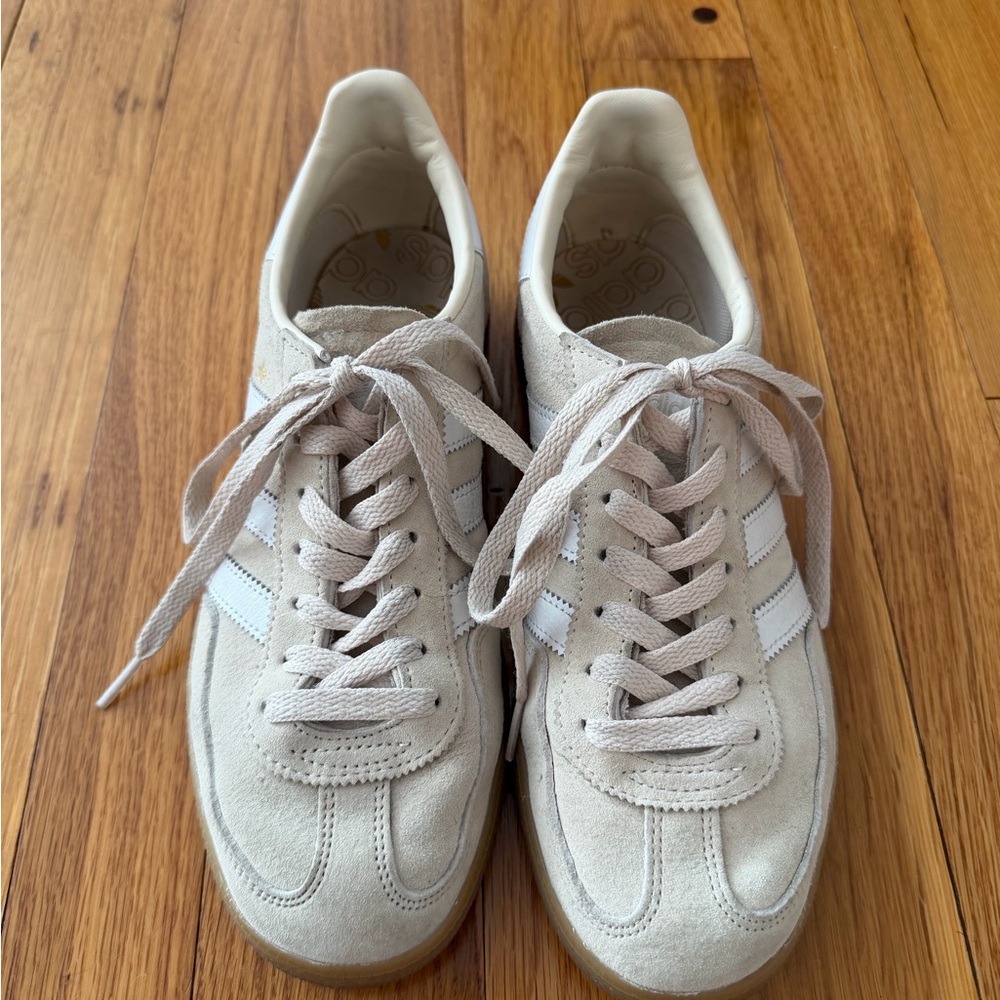 Adidas Men’s/Unisex Handball Spezial Suede Lace-Up Sneakers - White/Beige